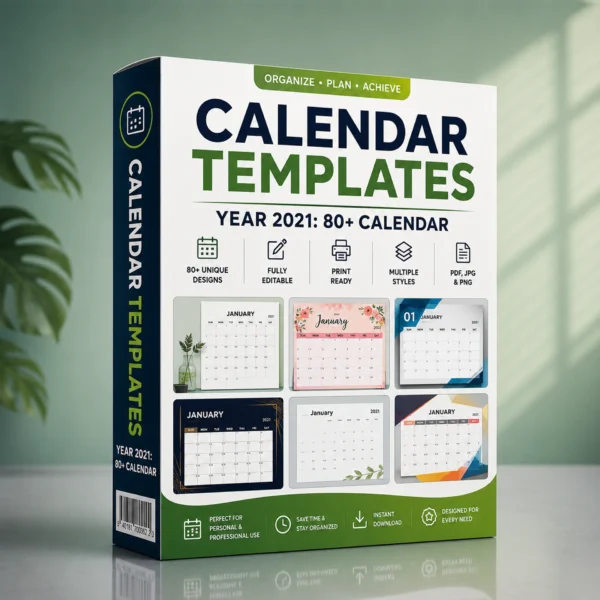 Year 2021 80+ Calendar