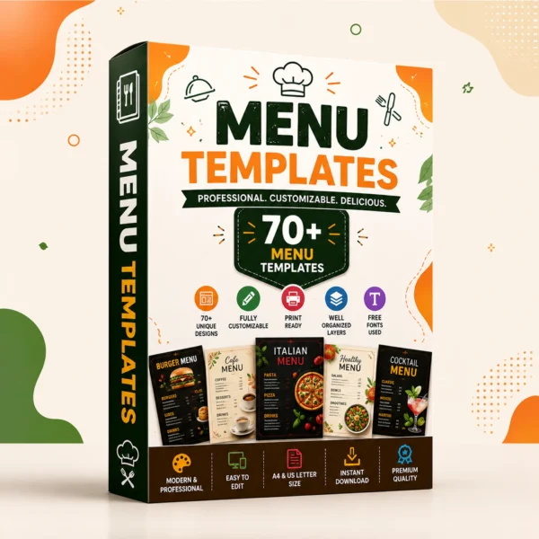 70+ Menu Templates