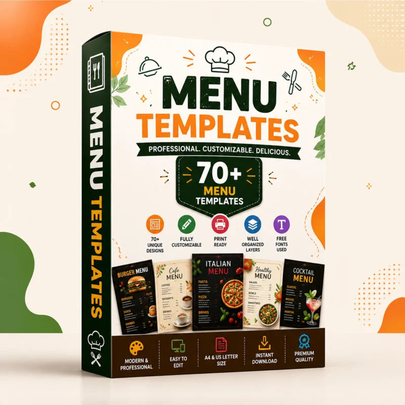 70+ Menu Templates