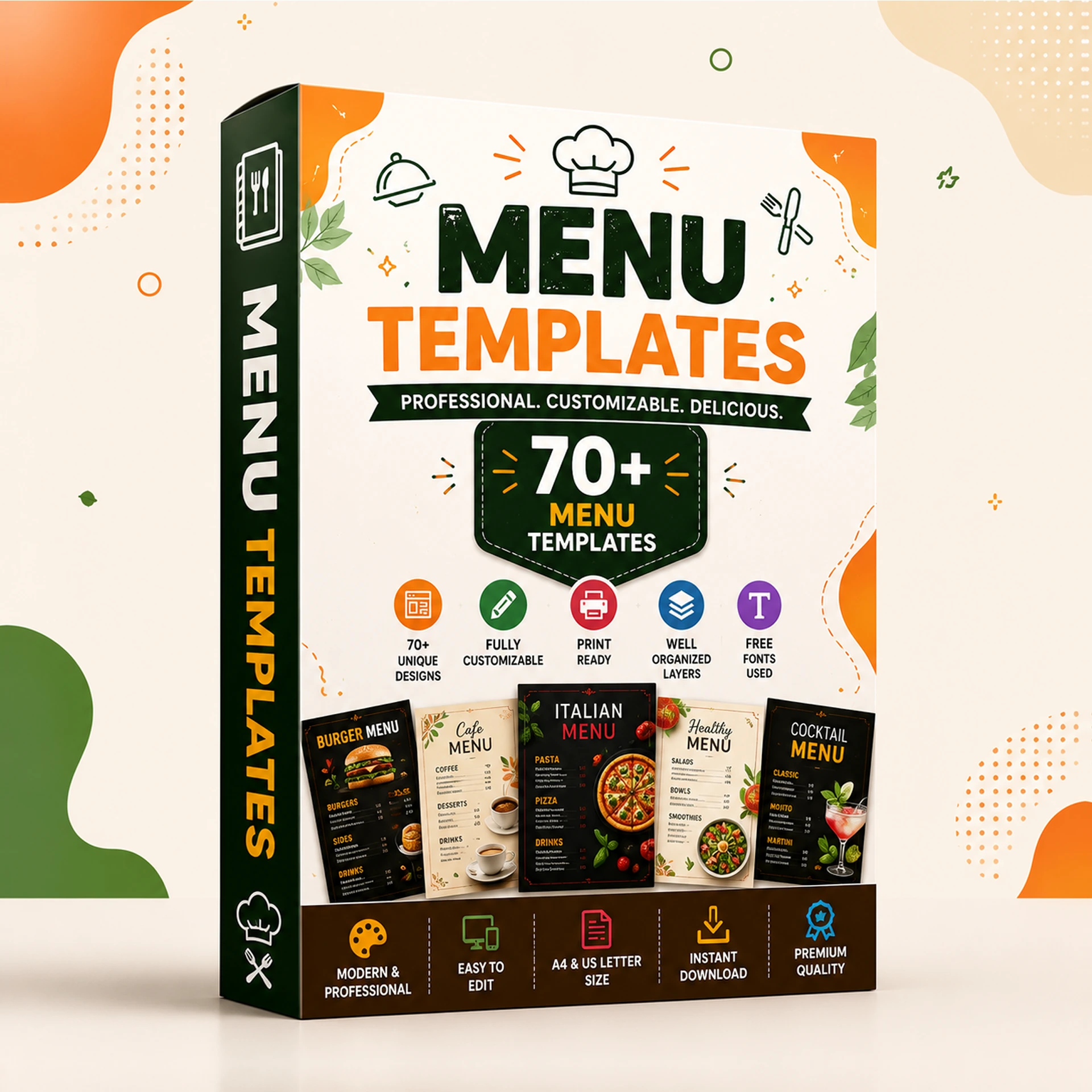 70+ Menu Templates